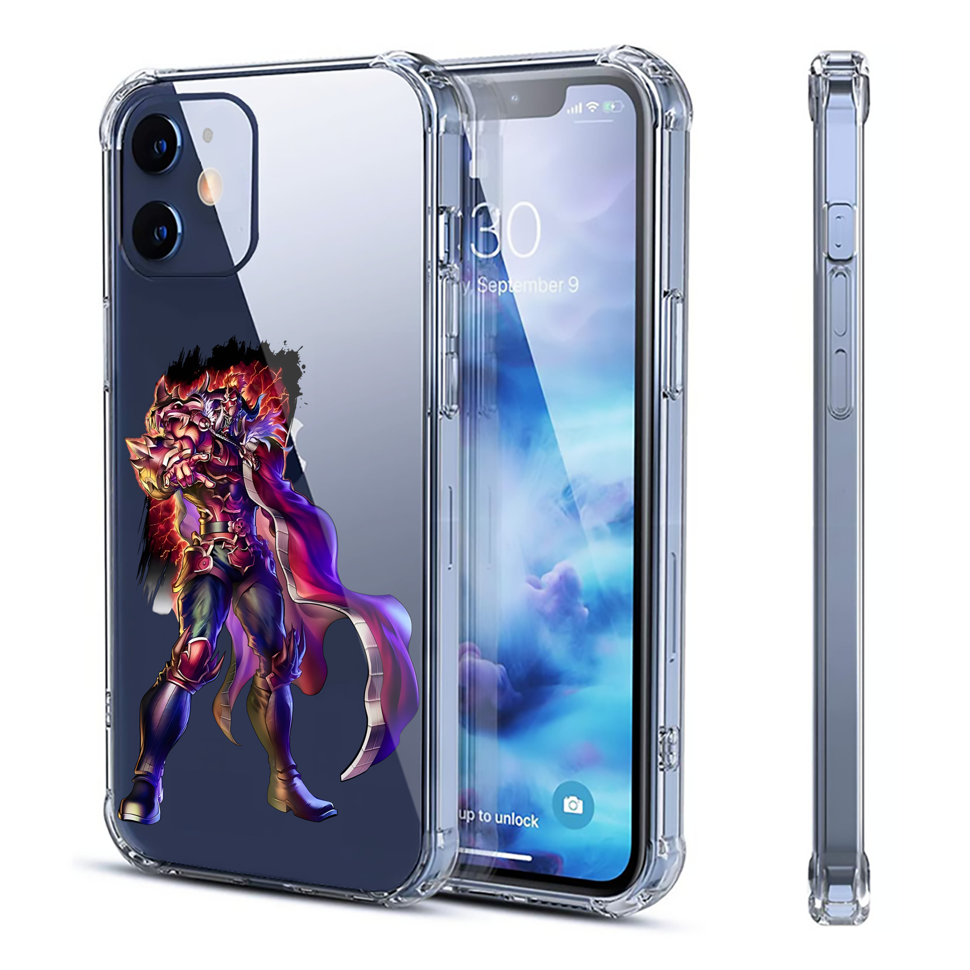 （画像用） 北斗の拳 Fist of the North Star 【iPhone 12シリーズ対応】透明スマホケース（クリアソフトケース）
